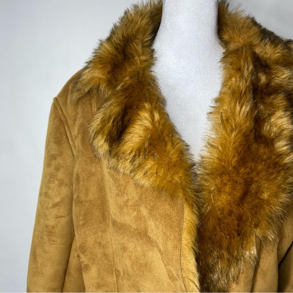 Vintage Route 66 Large Penny Lane Faux Fur Shearling Jacket Y2K 90s Coat Hippie - Picture 2 of 8